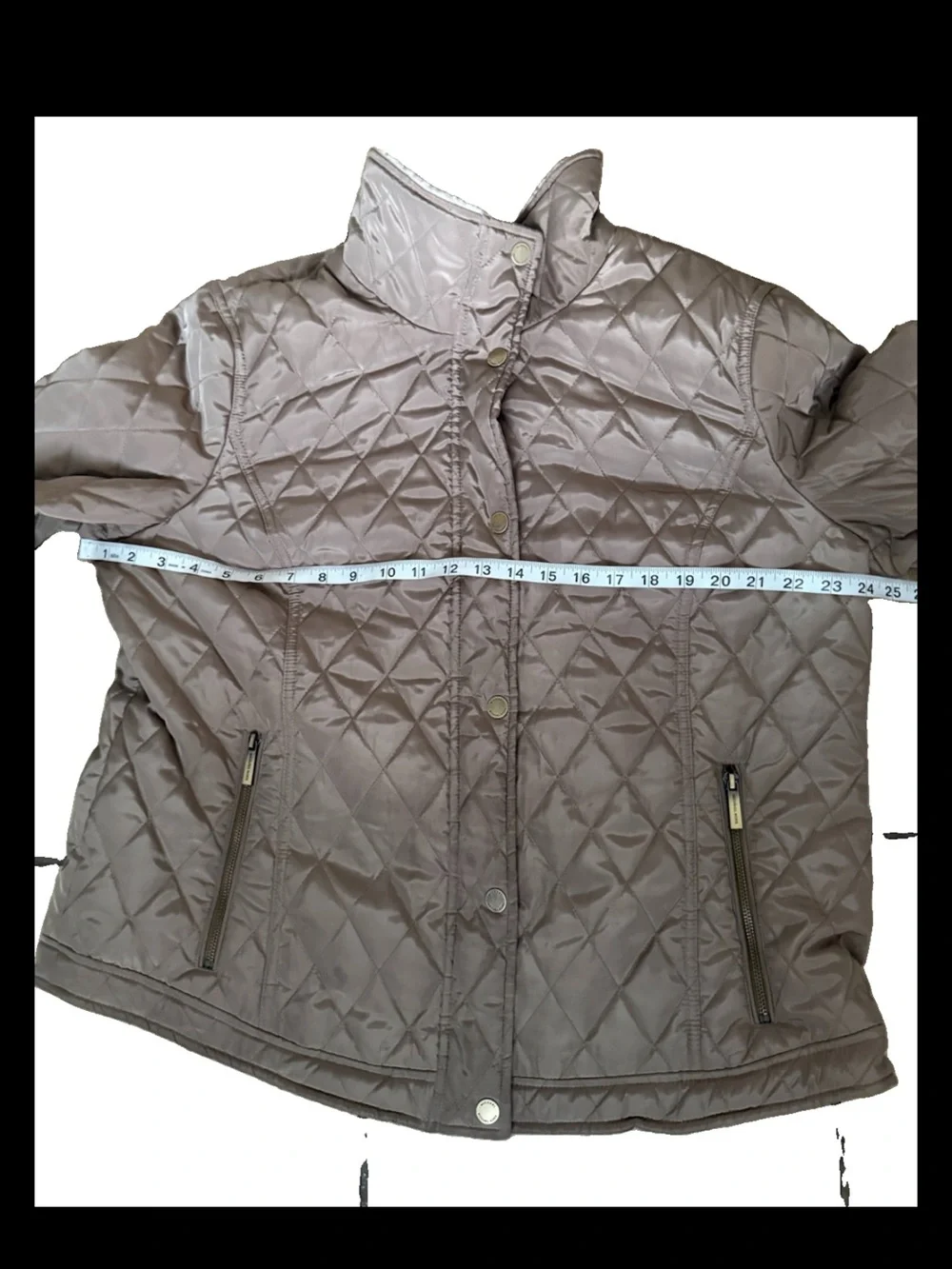 MICHAEL MICHAEL KORS WOMENS QUILTED TAN/GOLD JACKET SIZE  XL